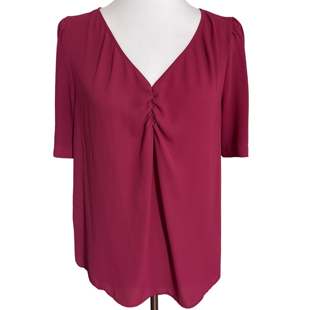 LOFT Rich Burgundy Blouse